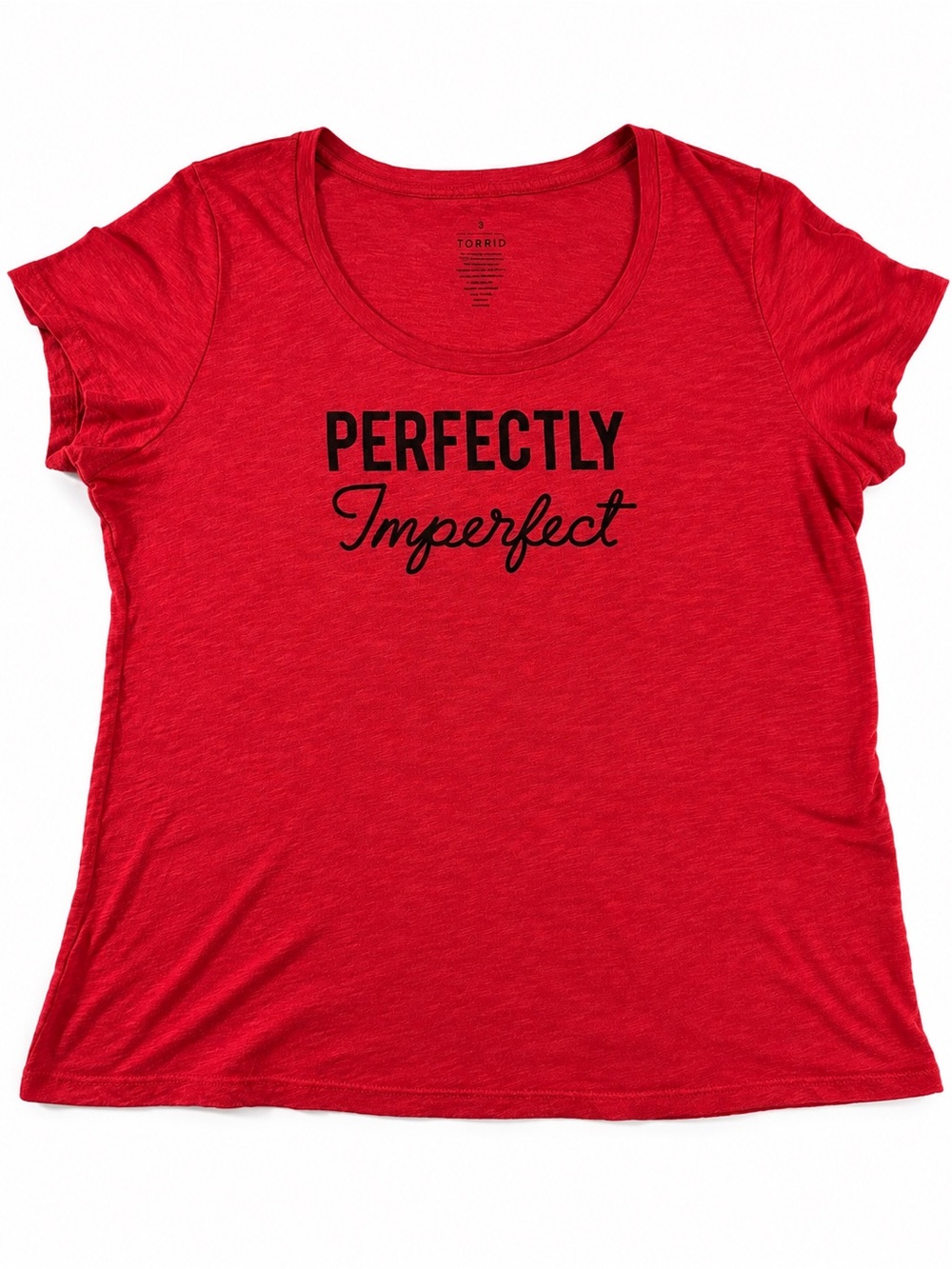 Torrid Perfectly Imperfect Red Graphic Tee Shirt Short Sleeve 3X